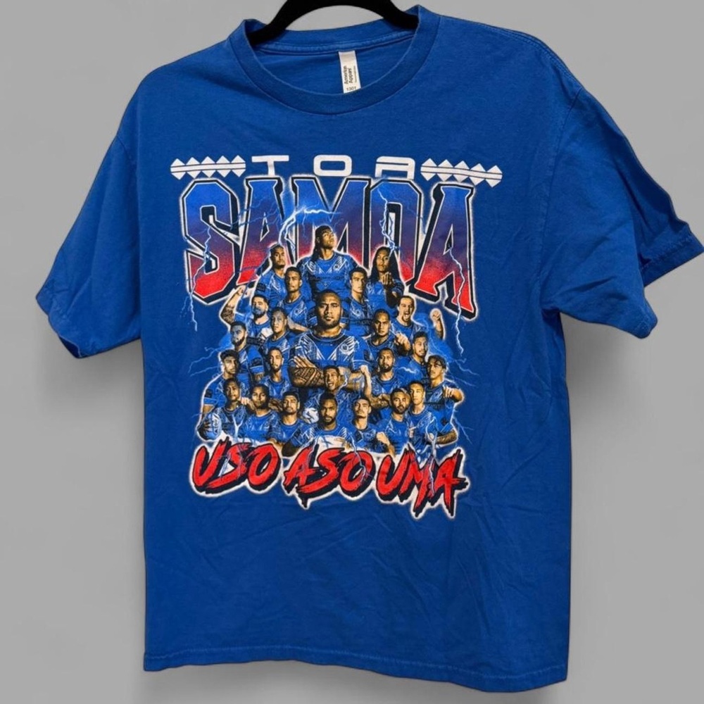 Toa Samoa Rugby shirt blue Medium